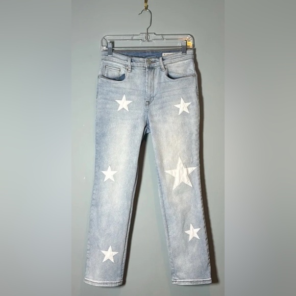 BLANK NYC Madison Crop High-Rise Straight In Too Deep Star Jeans 27 EUC - Picture 11 of 11